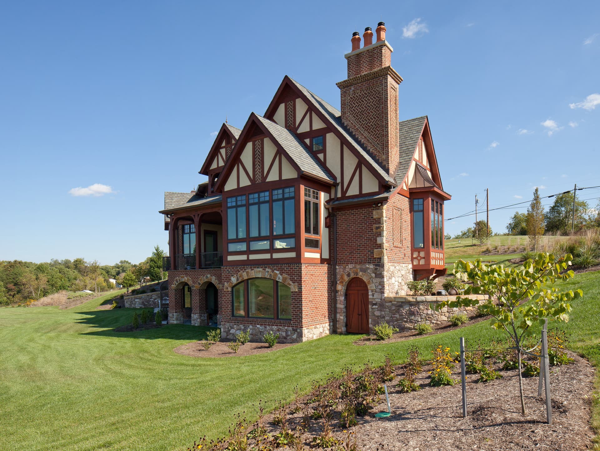 Tudor-style cutom home located in the Ballyhack Golf Community